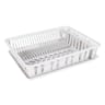 Egouttoir a vaisselle 21 assiettes avec plateau blanc ceruse