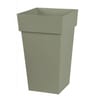 Pot toscane haut carre 39x39x65cm 62l - vert laurier