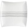 Assiette plate carrée lignes 26 cm