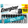 Energizer 10 piles max plus  aa/lr06 dure jusqu'a 150% plus longtemps 240g