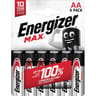 Energizer 6 piles max aa/lr06 durent jusqu'a 100% plus longtemps