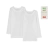 Lot de 2 tee-shirts manches longues unis BLANC/BLANC 16 ANS