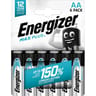 Energizer 6 Piles aa/lr06 max plus dure jusqu'a 150% plus longtemps 144g