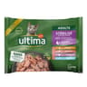 Ultima sachet repas chat stérilisé poulet dinde saumon et truite 340g