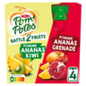 Pom'Potes compotes gourdes battle 2 fruits pomme ananas kiwi 4x90g