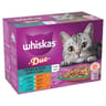 Whiskas pâtée pour chat sachets fraîcheur duo terre et mer en gelée 12x85g