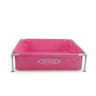 Piscinette tubulaire acidulée rose 122x122x30cm