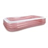 Piscine rectangulaire rose givrée