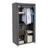 Armoire de rangement avec housse en tissu 89 x 44.5 x 169 cm gris