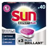 Sun tablettes lave-vaisselle tout en 1 expert plus brillance x40 lavages 0.7kg