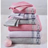 Serviette 50x90cm charme gris violet