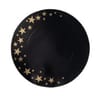 4 sous assiettes 34cm noir imprimé voire lactee or