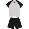 Pyjama short gt homme GRIS CHINE/ NOIR XXXXL