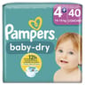 Pampers baby-dry couches taille 4+10 à 15kg  x40