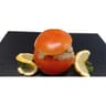 Tomates farcies au lieu noir  et cabillaud