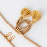 Bigben connected bandoulière beige avec pompons BBANDPOM3