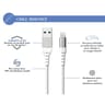 Force power lite câble renforcé usba/mfi 2.4a 1.2m recyclé blanc