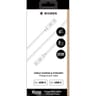 Bigben connected câble usb c/usb c 2m blanc 100% plastique recyclé 3a
