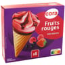 Cora 6 cônes fruits rouges 720ml - 425g