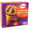 Cora 6 cônes caramel beurre salé 720ml - 429g