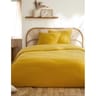 Parure housse de couette 240x220 + 2 taies 63x63 ocre