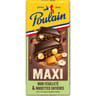 Poulain maxi tablette chocolat noir feuillette&noisettes entieres 190g