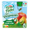 Pom'Potes compotes gourdes les vitaminés pomme poire kiwi vitamine C 4x90g