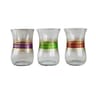Lot de 6 verres a the touareg 11.5cl en verre coloris assortis