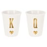 Tasse espresso 9cl en porcelaine 2 decors or  asso