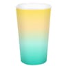 10 gobelets en carton 47cl sunrise jaune/turquoise
