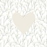 20 serviettes 33x33 cm saint valentin beige