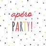 20 serviettes 25x25cm apero party multicolore