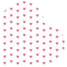 12 serviettes en papier forme coeur love forever rose