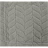 Plaid uni 125x170 avec ourlet chevron gris