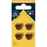 Boutons ourson 15mm x4 Style Couture