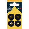 Bouton tailleur noir 20mm x4 Style Couture