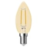 Nordlux ampoule filament torsade verre ambre forme flamme