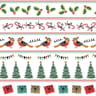 12 serviettes 40x40 cm 1 pli textile touch "xmas train" fir green