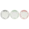 Assiette a pates 27cm en porcelaine 3 decors assortis
