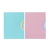 2 pochettes coin a4 rainbow pastel