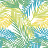 20 serviettes 33x33 cm feuilles copacabana vert/jaune/bleu