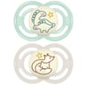 Mam sucette perfect nuit animaux 18+ mois silicone x2