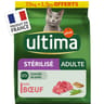 Ultima croquettes chat stérilisé adulte boeuf 7.5kg + 1.5 kg