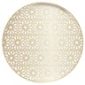 Assiette en carton gamme air mosaique florale or blanc x8