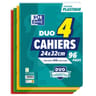 LOT DE 4 CAHIERS DUO OXFORD AGRAFES 240x320 96P OPTIK P. SEYES