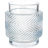 Photophore verre strie transparent pour bougie chauffe-plat et bougie