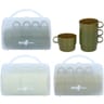 Tasses 225 ml x4 avec rangement