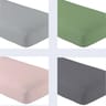 Drap housse microfibre 140x190 cm gris - vert -rose - gris foncé