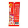 Chupa chups flowpack 6 sucettes xxl gout fraise coeur bubble coeur bubble gum 174 g