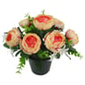 Renoncule x 7 en pot artificielle coloris rose
